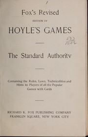 Cover of: Fox's revised edition of Hoyle's games...