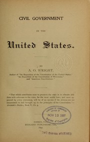 Cover of: Civil government in the United States.