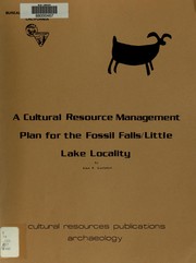 Cover of: A cultural resource management plan for the Fossil Falls/Little Lake locality