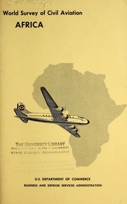 Cover of: World survey of civil aviation: Africa, 1960