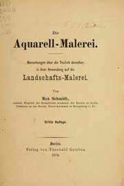 Cover of: Die Aquarell-Malerei