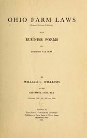 Ohio farm laws by William Kinsey Williams