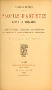 Cover of: Profils d'artistes contemporains ... by Imbert, Hugues