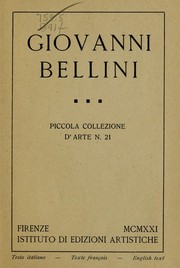 Cover of: Giovanni Bellini