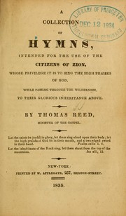 Cover of: A Collection of hymns by Thomas Reed
