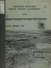 Cover of: Geologic features, Death Valley, California by edited by Bennie W. Troxel and Lauren A. Wright.