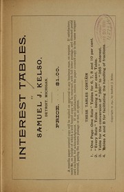 Cover of: Interest tables