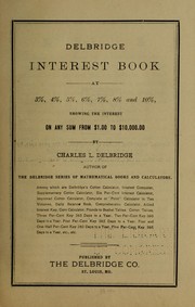 Cover of: Delbridge interest book at 3%, 4%, 5%, 6%, 7%, 8%