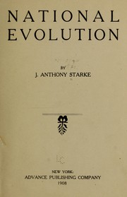 Cover of: National evolution