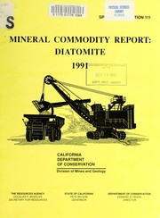 Cover of: Mineral commodity report, diatomite, 1991