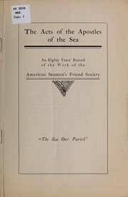 Cover of: The acts of the apostles of the sea | American seaman