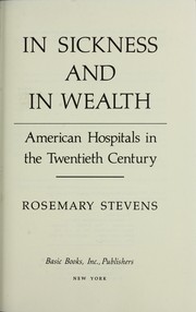 Cover of: In sickness and in wealth by Rosemary Stevens