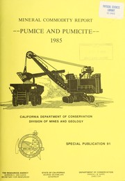 Cover of: Mineral commodity report, pumice and pumicite by John L. Burnett
