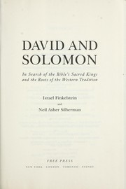 Cover of: David and Solomon by Israel Finkelstein