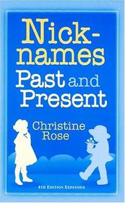 Cover of: Nicknames by Christine Rose