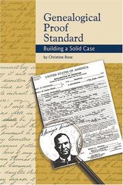 Cover of: Genealogical Proof Standard by Christine Rose
