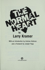 Cover of: The normalheart by Larry Kramer