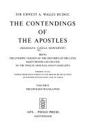 Cover of: The Contendings of the Apostles (Mashafa Gadla Hawâryât). Volume II. The English Translation. by Sir Ernest A. Wallis Budge; Ethiopic Texts, Edited from Manuscripts in the British Museum, with an English Translation and an Index