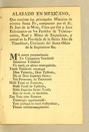 Cover of: Alabado en mexicano by José de la Mota