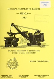 Cover of: Mineral commodity report, silica | Silva, Michael A.
