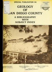 Cover of: Geology of San Diego County: a bibliography with subject index