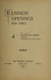 Cover of: Business openings for girls