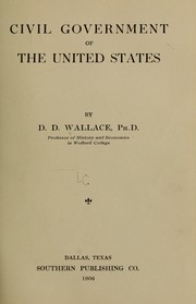Cover of: Civil government of the United States