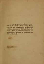 Cover of: Building ordinances, City and County of San Francisco: adopted February 6th, 1903.