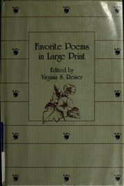 Cover of: Favorite poems in large print by edited by Virginia S. Reiser.