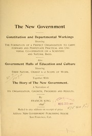 Cover of: The new government by Francis X. King