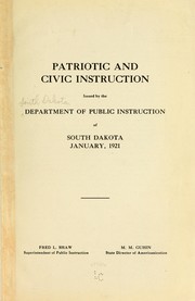 Cover of: Patriotic and civic instruction.