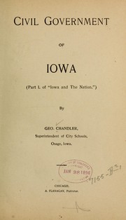 Cover of: Civil government of Iowa