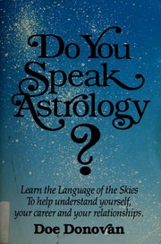 Cover of: Do you speak astrology? by Doe Donovan