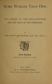 Cover of: More worlds than one: the creed of the philosopher and the hope of the Christian