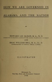 Cover of: How we are governed in Alabama and the nation