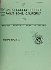 Cover of: San Gregorio-Hosgri fault zone, California