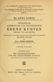 Spezielle algebraische und transzendente ebene kurven by Gino Loria