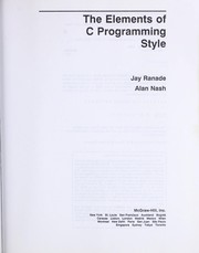 Cover of: The elements of C programming style