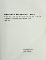 Pediatrics clinical practice guidelines & policies by American Academy of Pediatrics