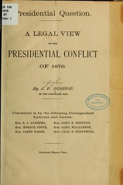 Cover of: Presidential question | Jesse Phelps Bishop