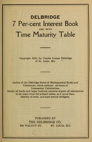 Cover of: Delbridge 7 per-cent interest book