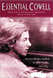 Cover of: Essential Cowell: selected writings on music