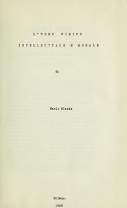 Cover of: L'uomo fisico, intellettuale, morale