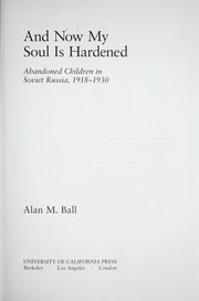 Cover of And now my soul is hardened