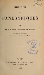 Cover of: Oeuvres du R.P. Henri-Dominique Lacordaire de l'Ordre des Frères Prêcheurs by Henri-Dominique Lacordaire