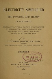 Cover of: Electricity simplified by T. O'Conor Sloane
