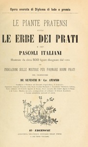 Cover of: Le piante pratensi by Antonio De Silvestri