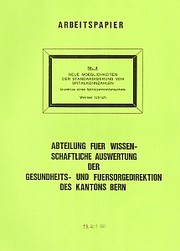Cover of: Neue Möglichkeiten der Standardisierung von Spitalkennzahlen [New Possibilities for Standardizing Hospital Performance Indicators] by 
