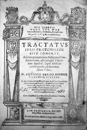 Cover of: Tractatus iuris protomiseos siue congrui: ad interpretationem bullarum, constitutionum, aliarumquè literarum apostol. super aedificiis construendis, ad decorem almae Vrbis