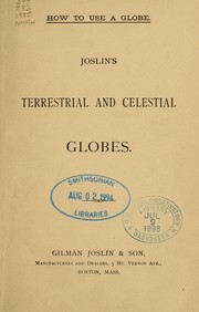 Cover of: Joslin's terrestrial and celestial globes